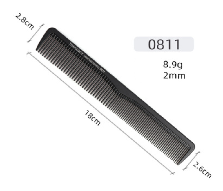 New anti-static hairdressing fine-toothed comb (14 styles black)