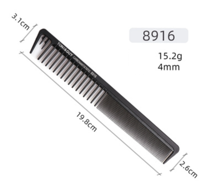 New anti-static hairdressing fine-toothed comb (15 styles black)