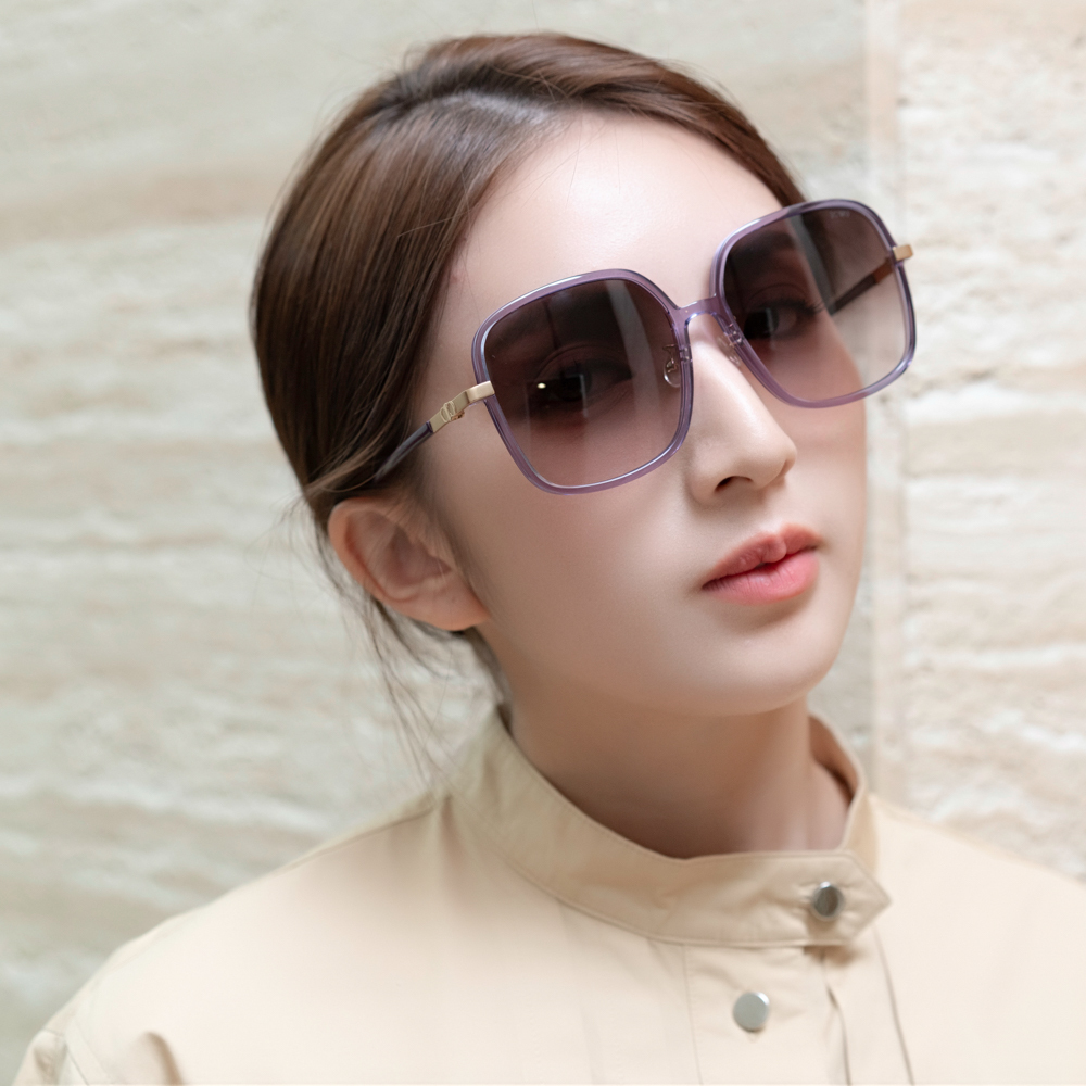 JC WU 墨鏡 太陽眼鏡(紫配黑色脚)JC6005-3