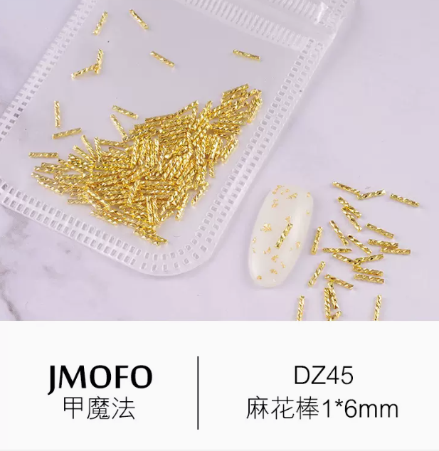 Hot selling nail art accessories metal rivets twist stick 45 (about 500 pieces)