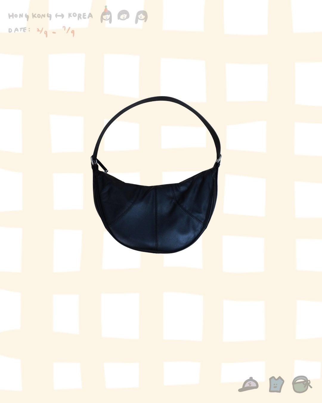 小牛皮兩用牛角包