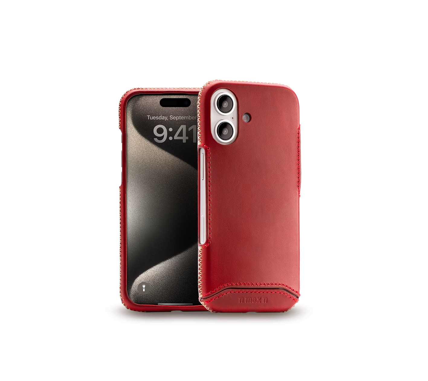 iPhone 16 Classic Series iPhone Genuine Leather Case-Capsicum Red