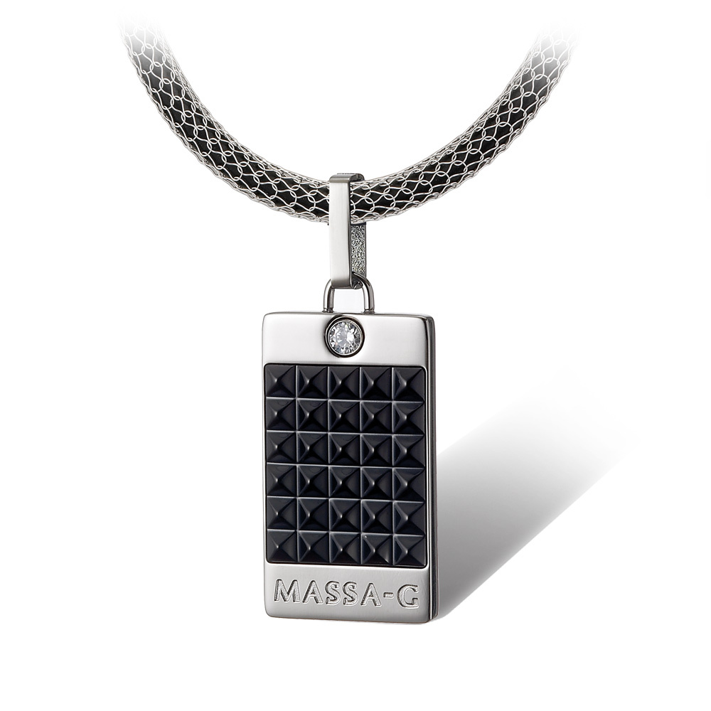 MASSA-G【黑旋風龐克】純鈦墬搭配 X1 4mm超合金鍺鈦項鍊