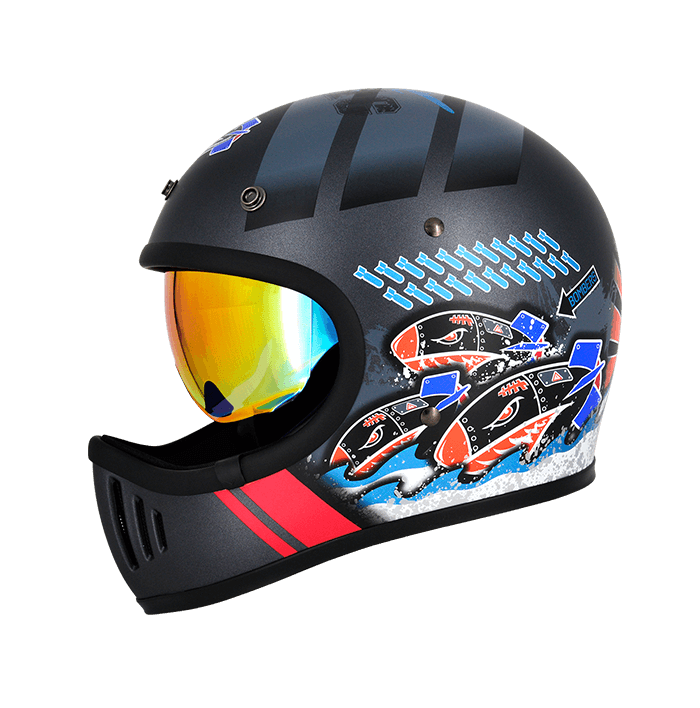 M2R MX-2 SV #12 特仕版 消光紫藍 彩繪 全罩 內墨片