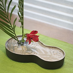 【銀雅堂】禪風雫影水盤花器-HISAGO