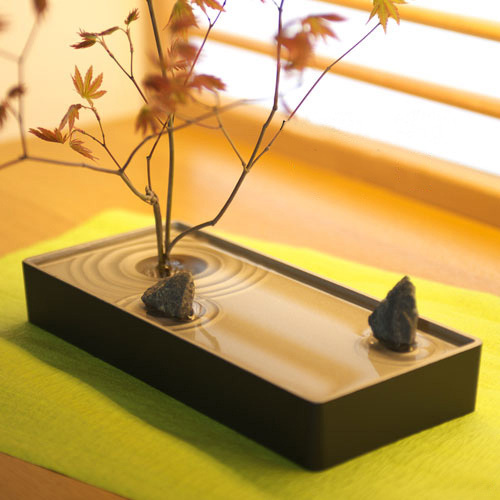 【銀雅堂】禪風雫影水盤花器-M