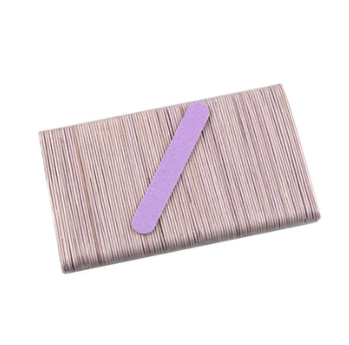 熱賣【100支裝】美甲木片指甲銼(8.5cm)(顏色隨機)