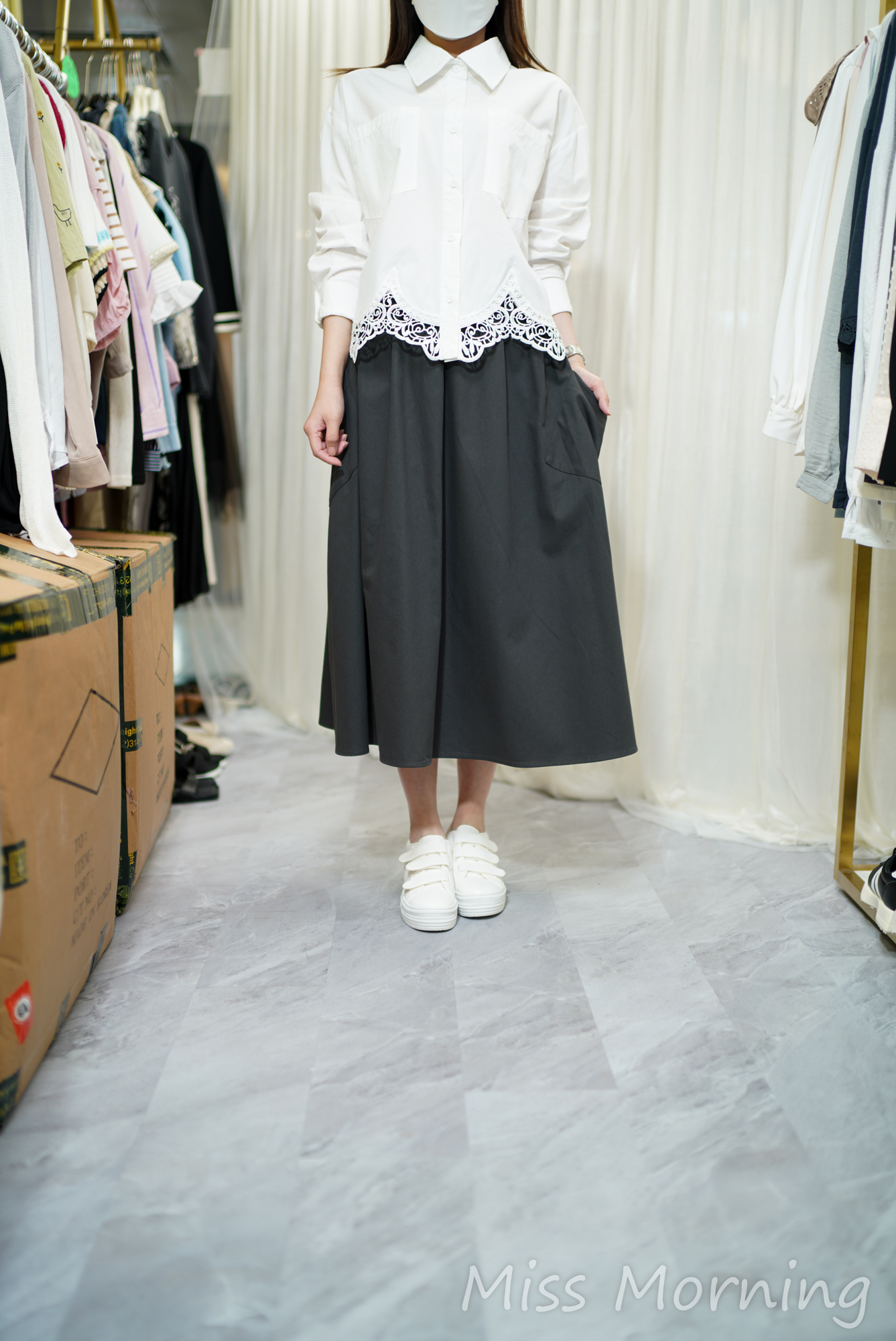 通花腳款上衣(14116)