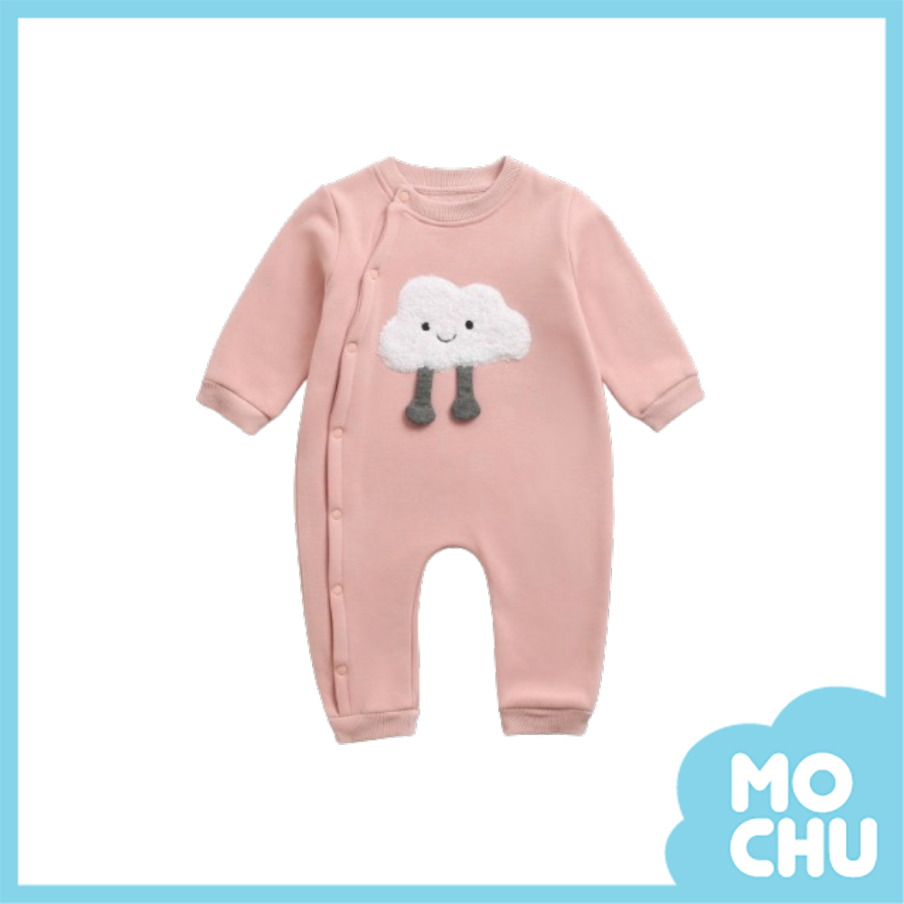 (0-6.12-18M現貨)雲朵人長袖加絨連身衣