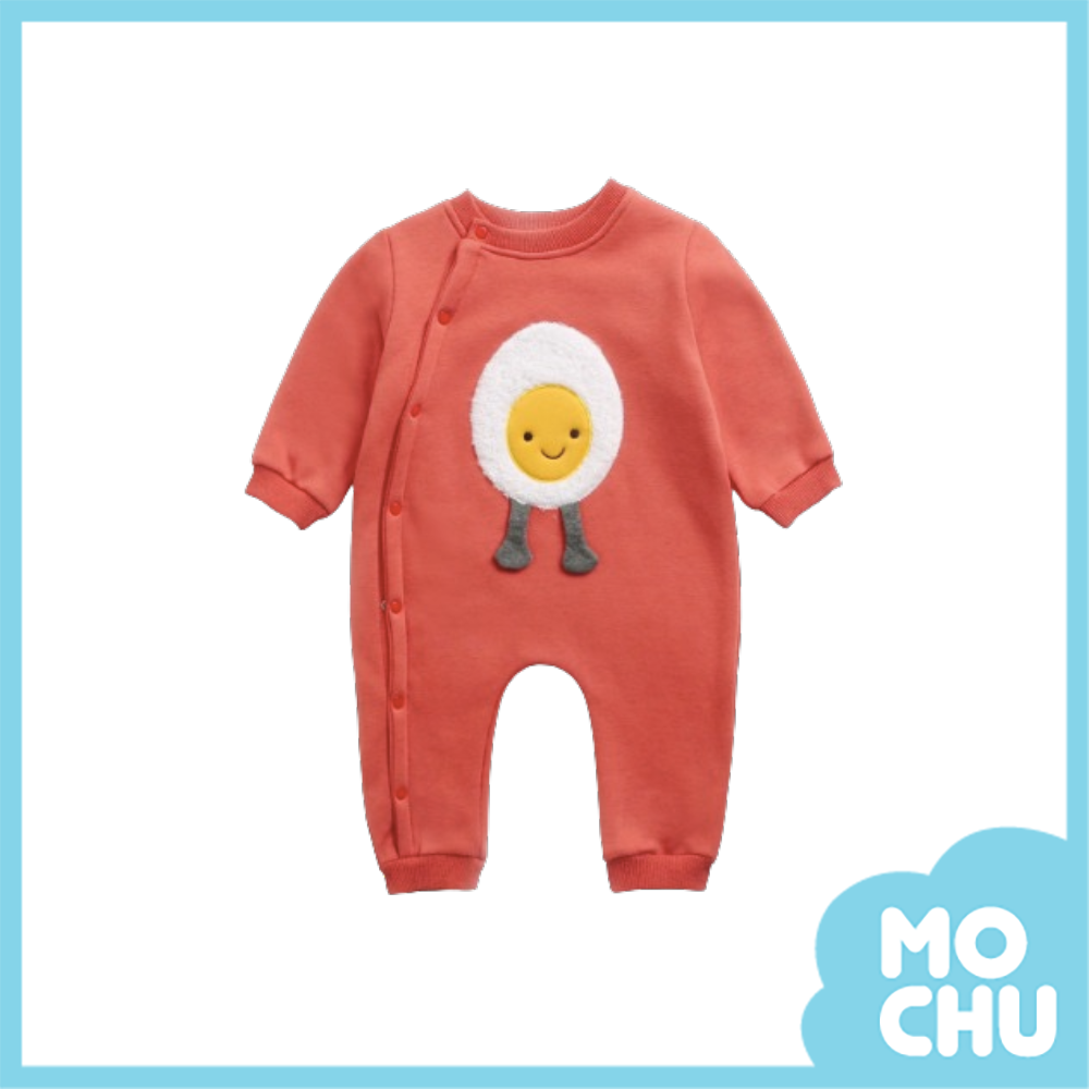 水煮蛋人長袖加絨連身衣