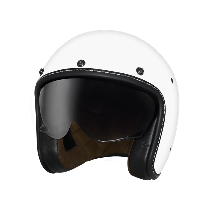 M2R MO-2 珍珠白 素色 3/4罩 短鏡