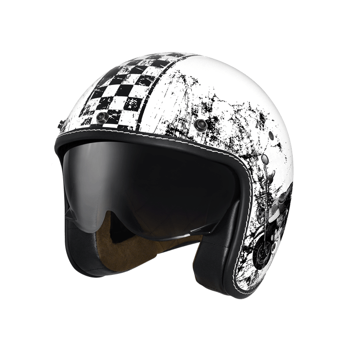 M2R MO-2 #1 珍珠白 彩繪 3/4罩 短鏡