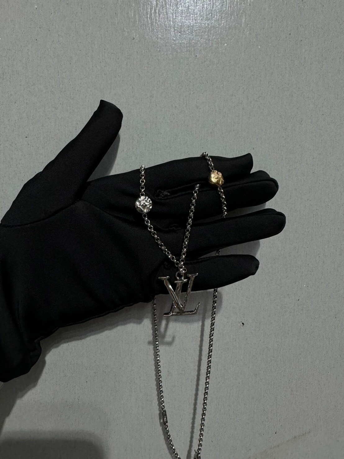 二手美品 LV 爆款老花Logo 項鍊 Louis Vuitton