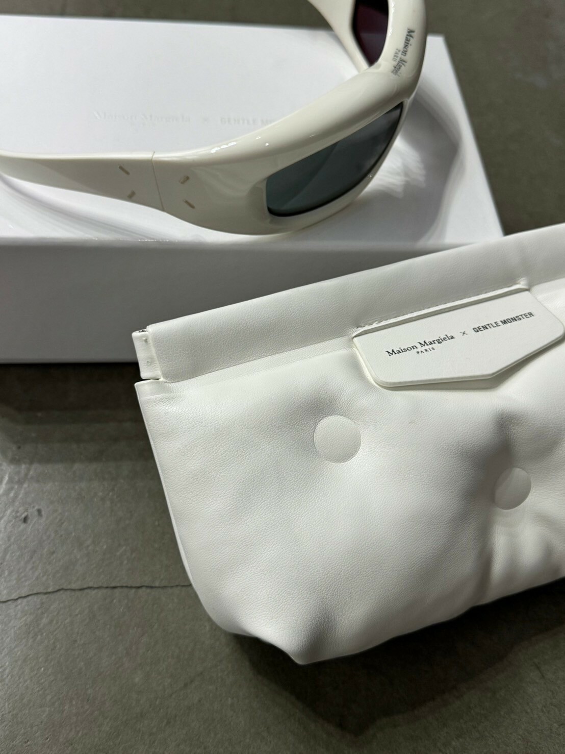 二手美品 Maison Margiela x Gentle Monster 絕版聯名 白色四縫線墨鏡