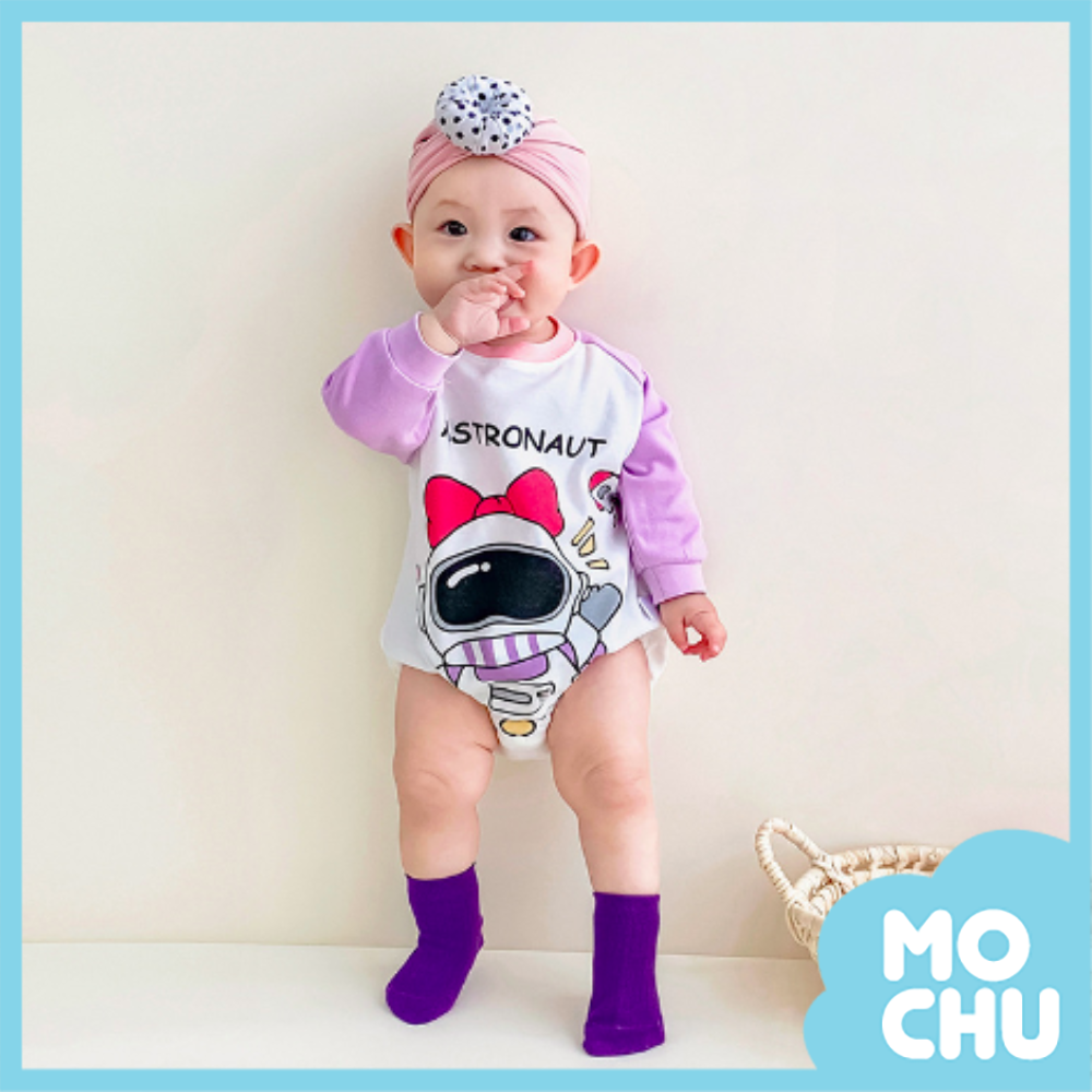 紫火箭長袖包屁衣