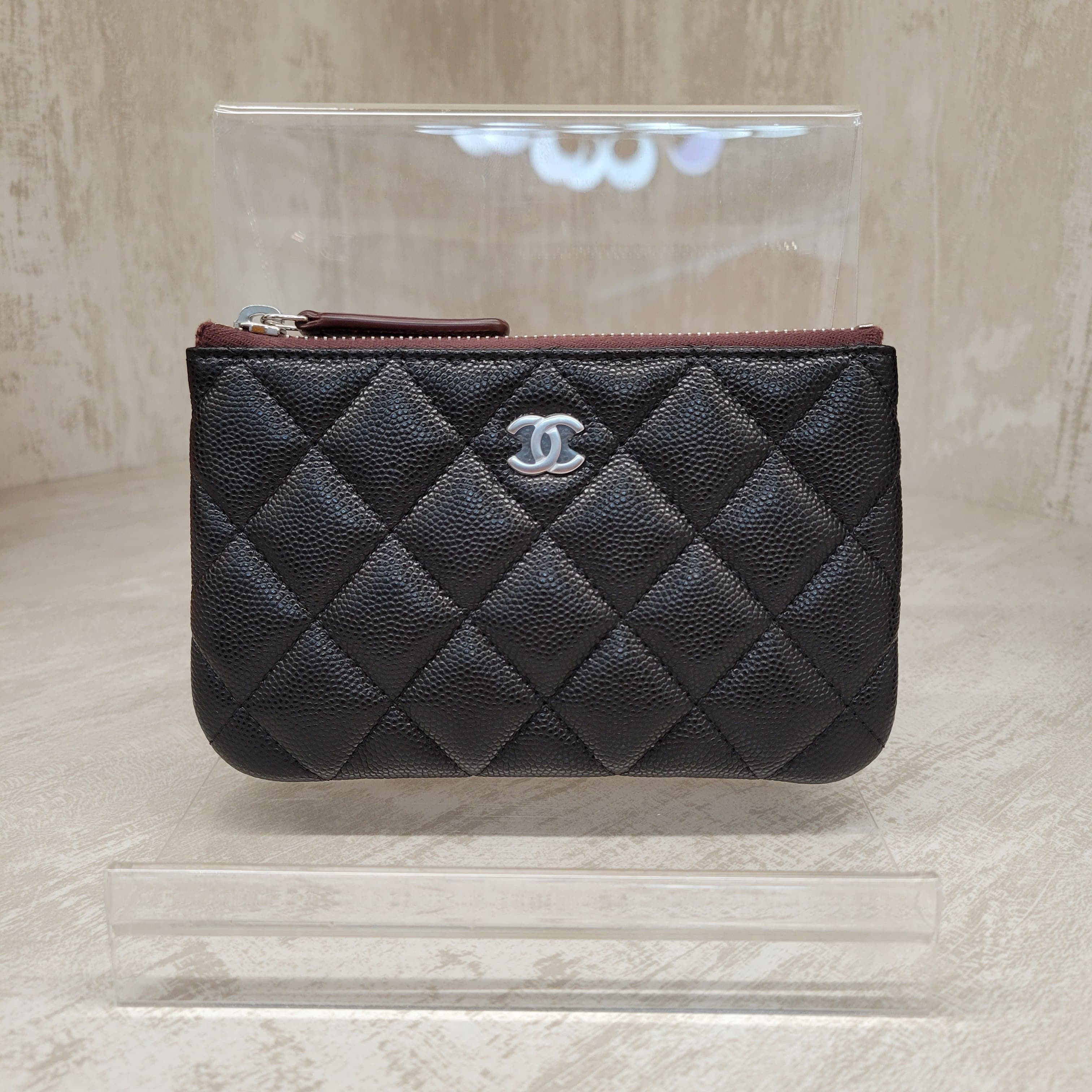 CHANEL AP4020 O CASE BLACK/ SILVER CAVIAR  黑色銀扣 荔枝粒紋牛皮
