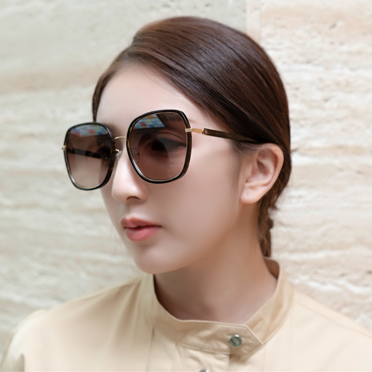 JC WU 墨鏡 太陽眼鏡(琥珀配金色)JC6006-2