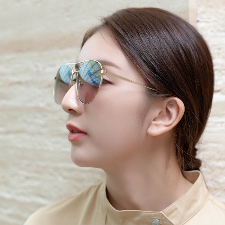 JC WU 純鈦 墨鏡 太陽眼鏡(金色)JC6007-2