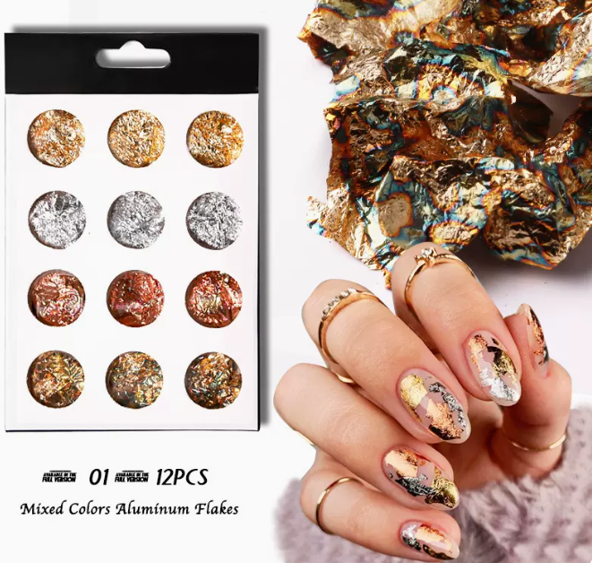 Hot selling manicure tin foil set 02 (12 grids)