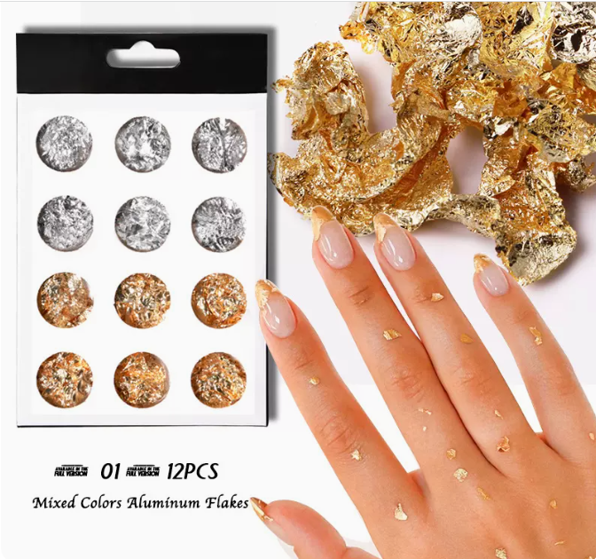 Hot selling manicure tin foil set 01 (12 grids)