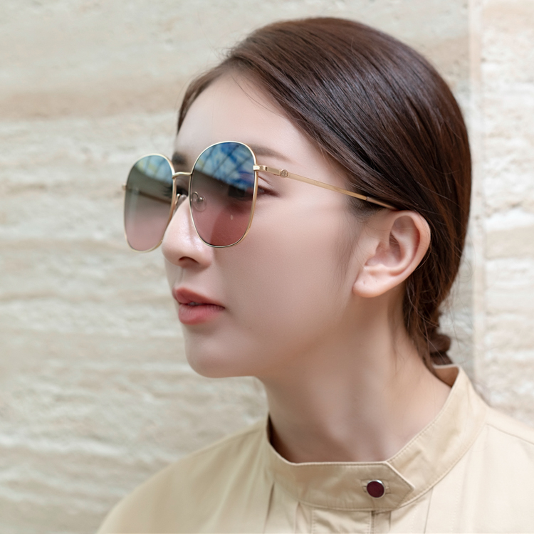 JC WU 純鈦 墨鏡 太陽眼鏡(金色)JC6012-1