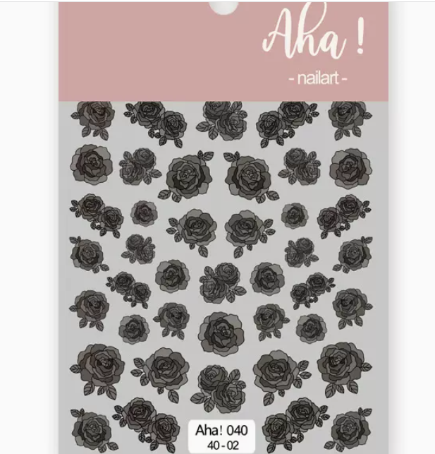 Hot selling manicure semi-transparent smudged stickers (40-02#)