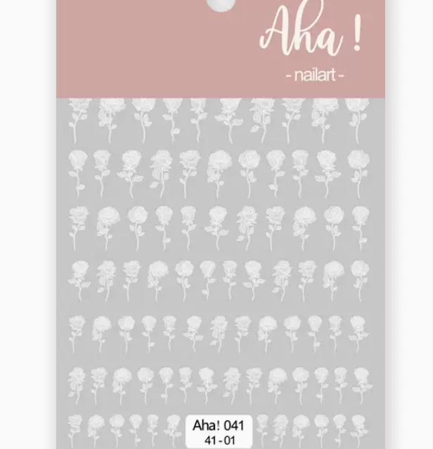 Hot selling manicure semi-transparent smudged stickers (41-01#)