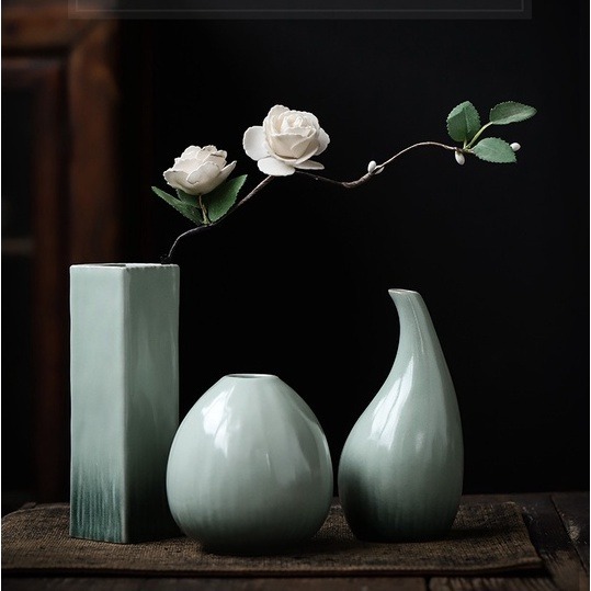 窯變青釉陶瓷花瓶【C3】