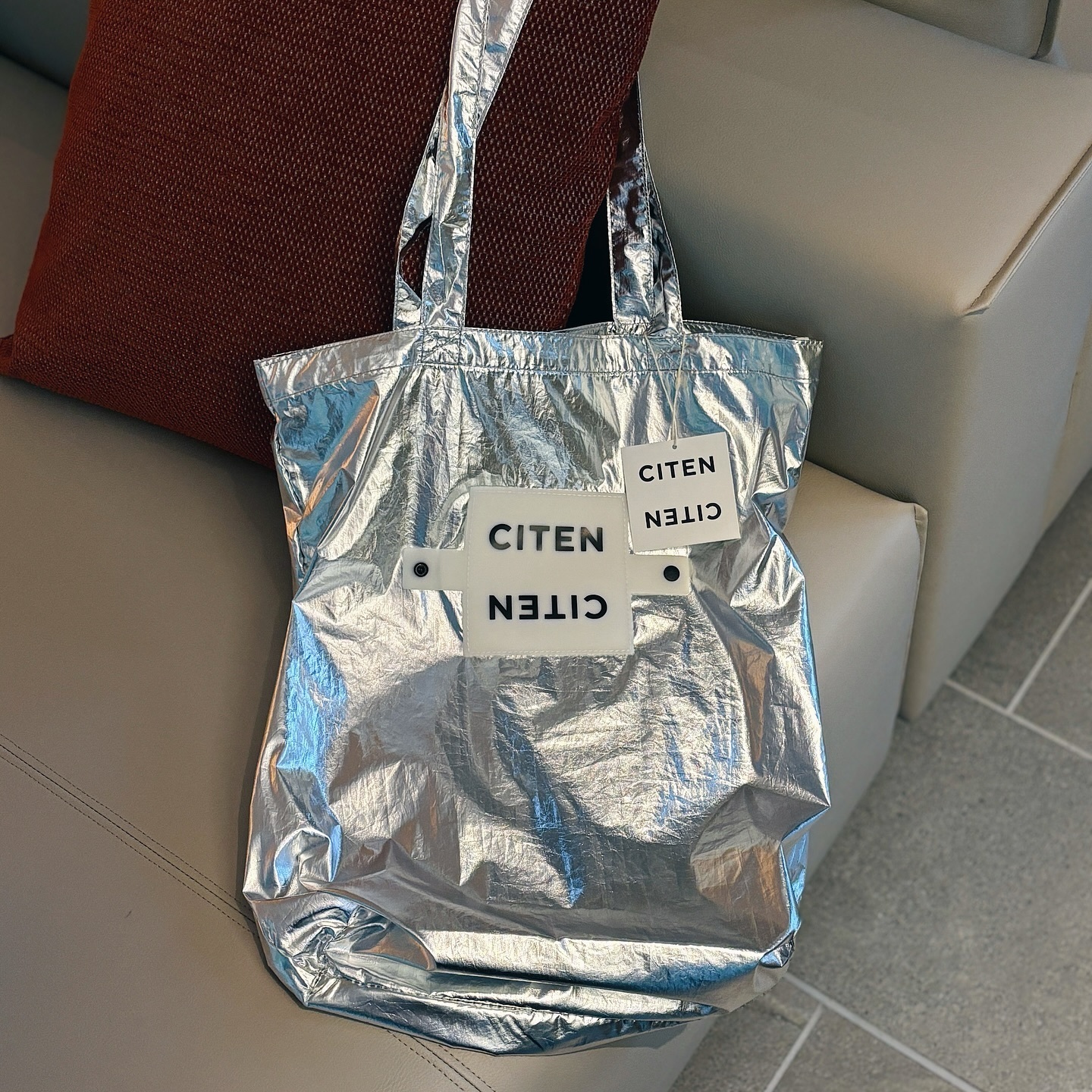 Citen 小香風 銀色 日本 6色 手提包 購物袋 收納袋