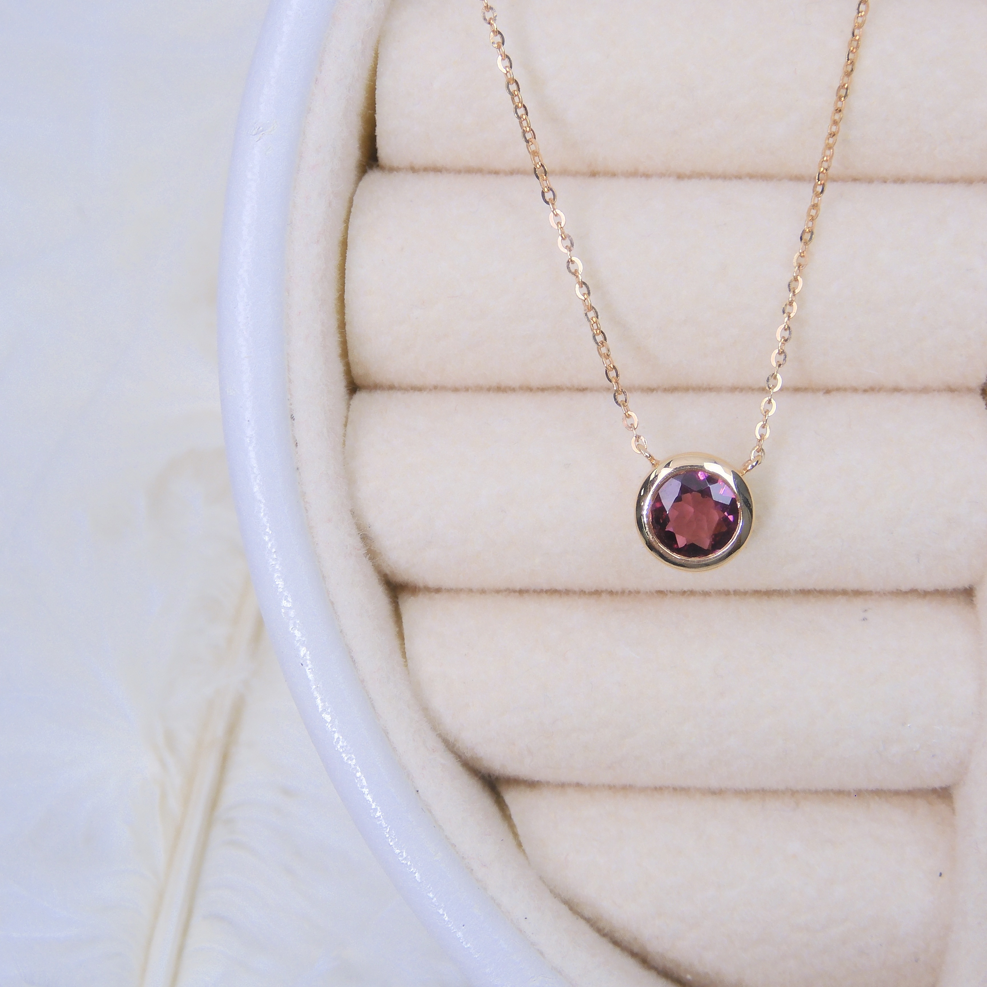 18K金 0.4ct 碧璽項鏈