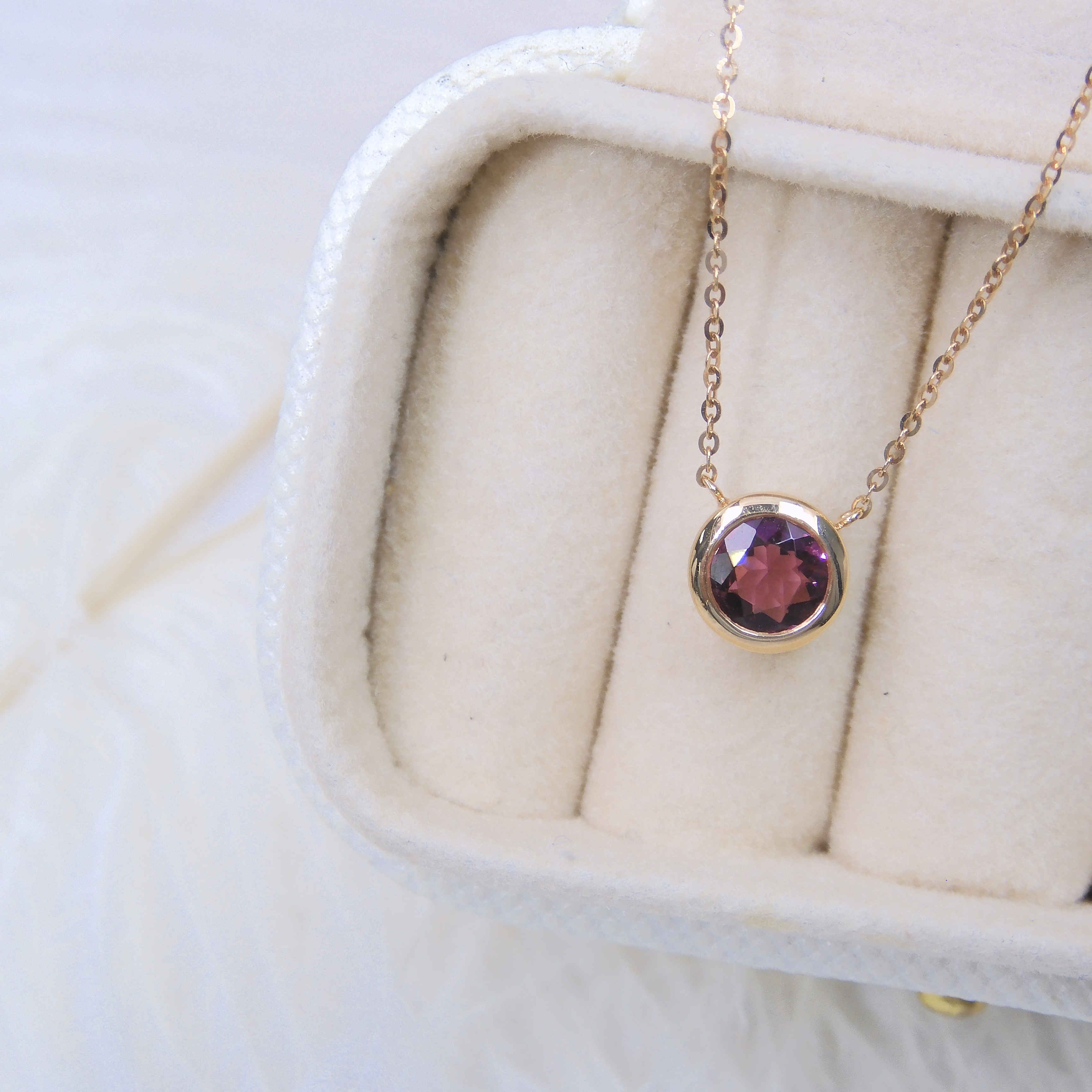 18K金 0.4ct 碧璽項鏈