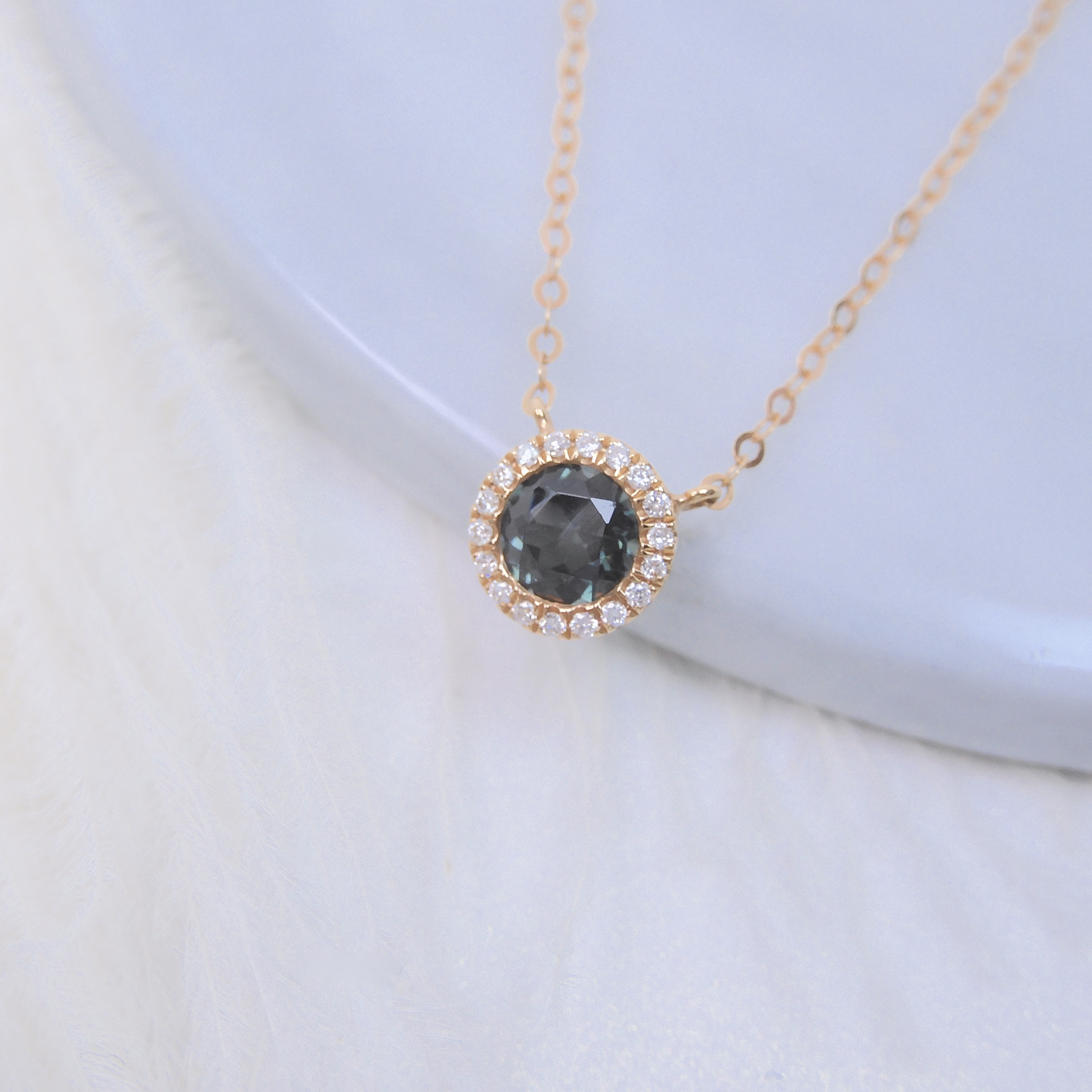 18K金 0.38ct 碧璽項鏈