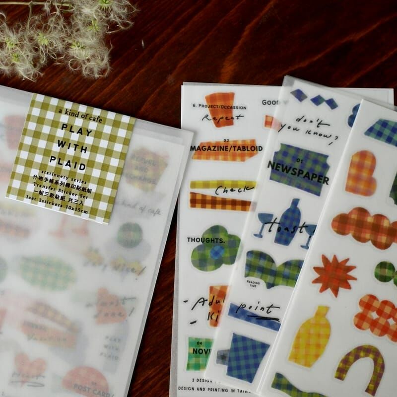 什物｜自由格轉印貼紙三入組