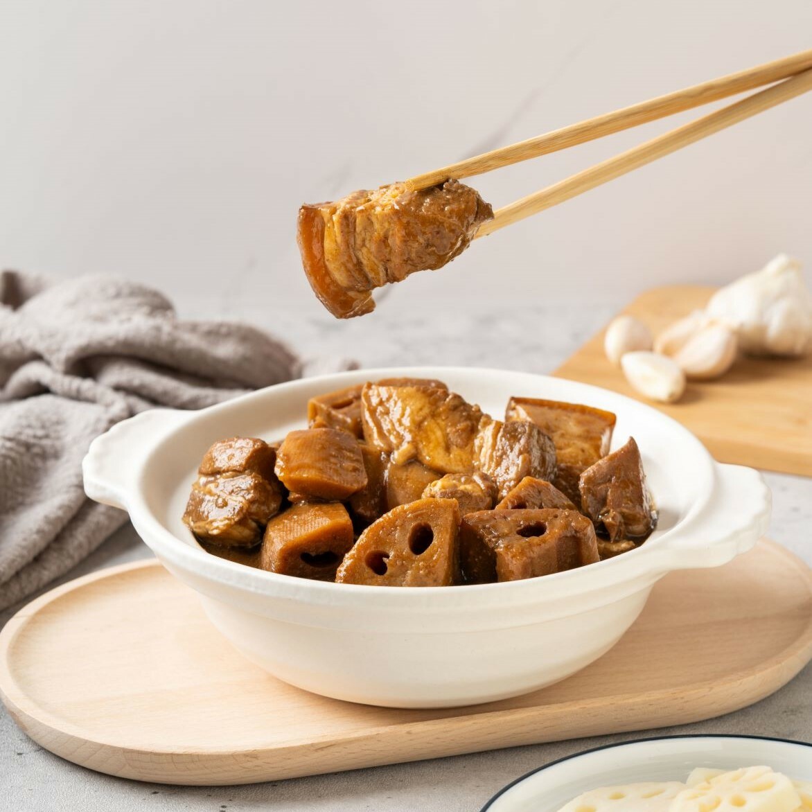 Braised Pork Belly with Lotus Root