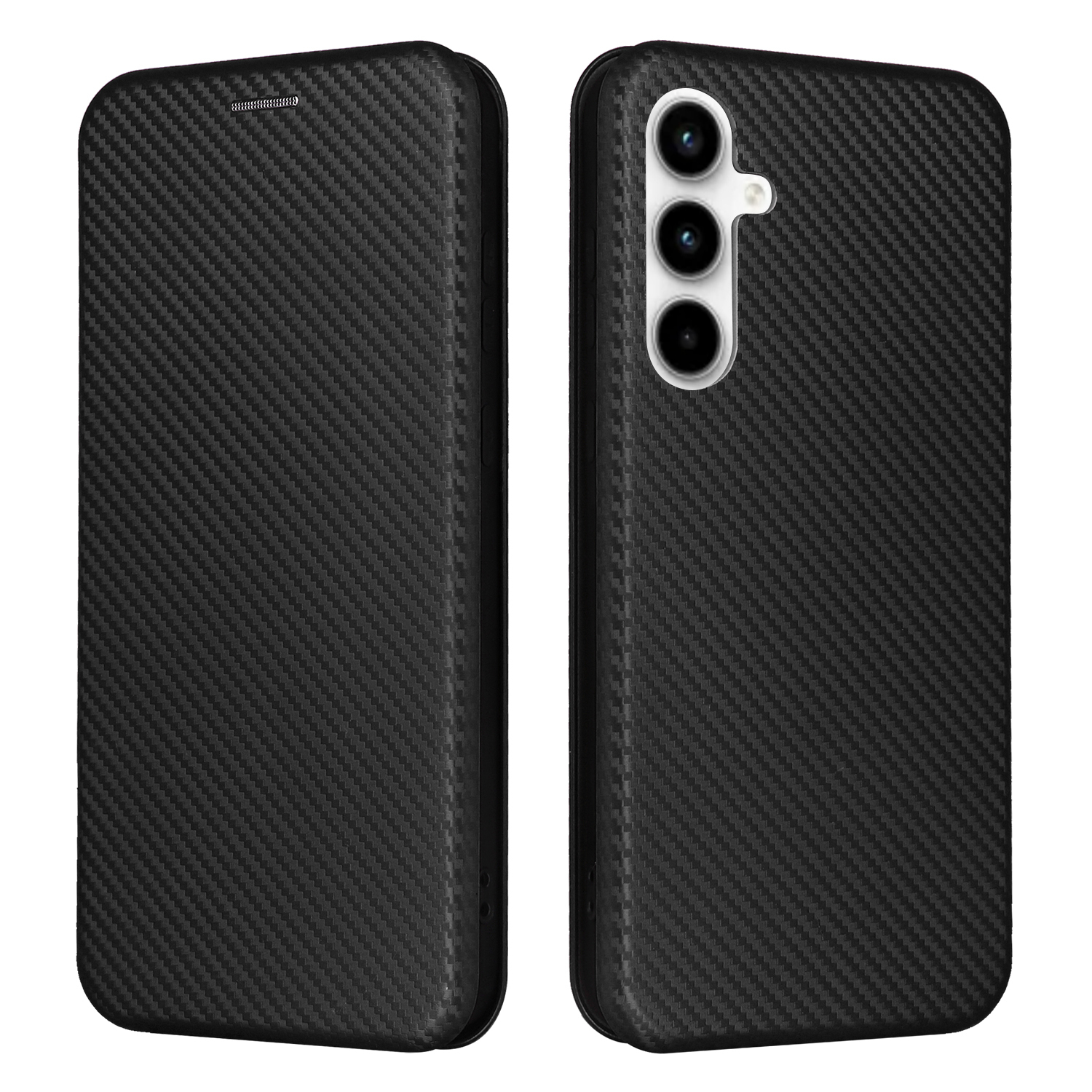XPRO - Ultra Slim Flip - Samsung A56 A36 Case 貼身防撞翻蓋碳纖皮紋插卡支架手機保護殼