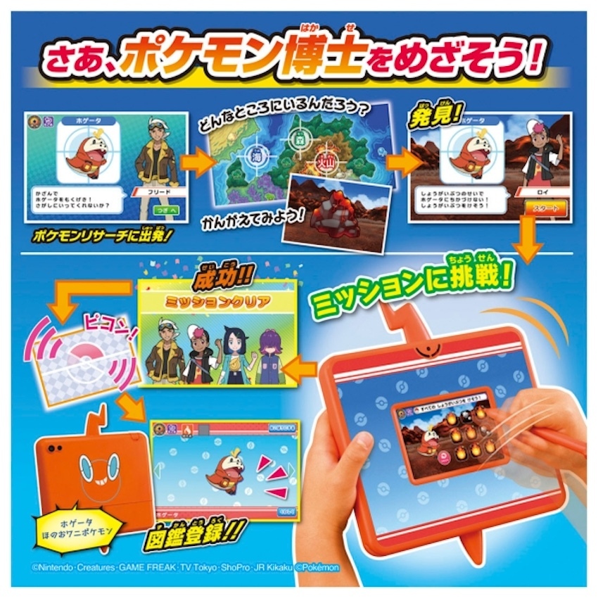 日本 Takara Tomy Pokemon 圖鑑智能平版電腦 Rotom Pad (附設相機功能)