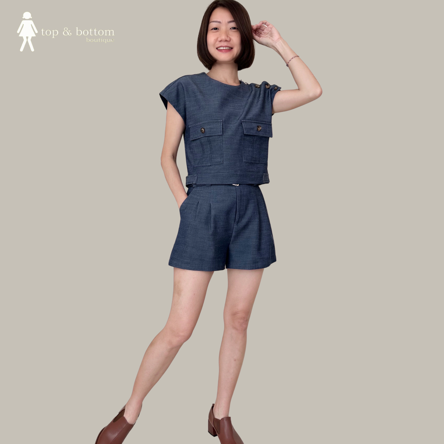 HIGH WAIST BELTED SHORTS