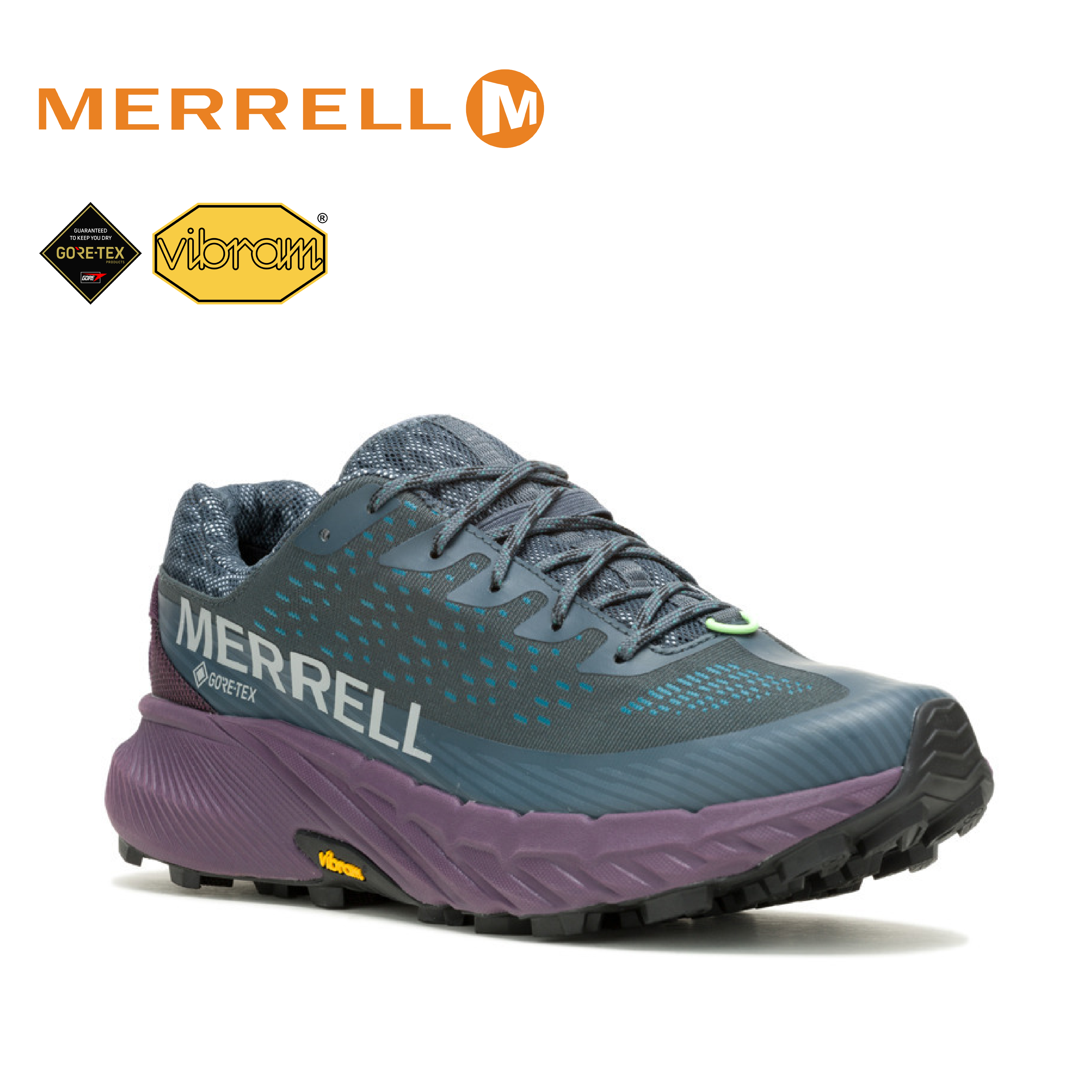 MERRELL 美國 AGILITY PEAK 5 GTX 健行鞋 男款 (石板藍) 33ML068187