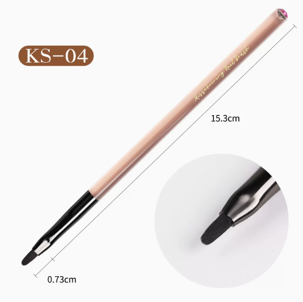 Hot Selling Nail Art Brush Coffee Color Nail Art Pen Small Round Head KS-04
