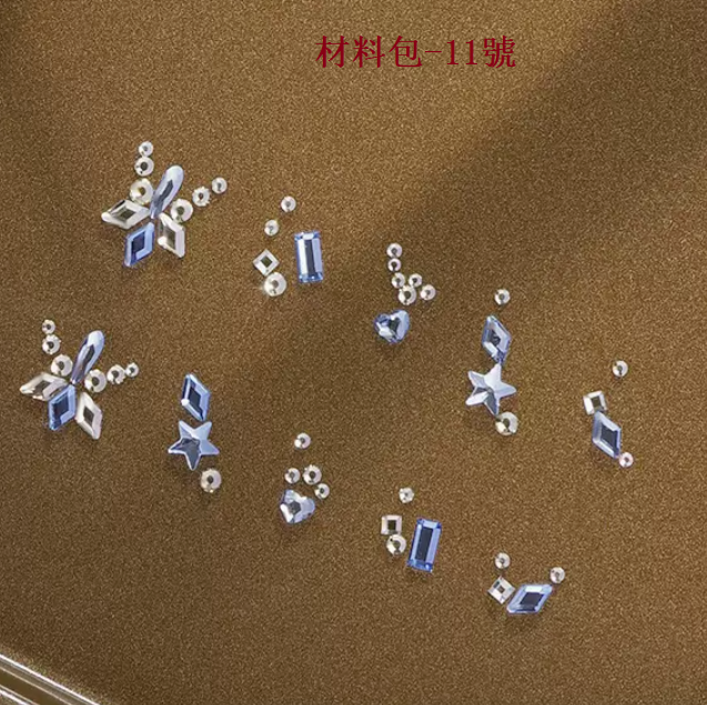 Hot Selling Nail Art Accessories Special Shaped Mini Flat Diamond Material Pack-No. 11