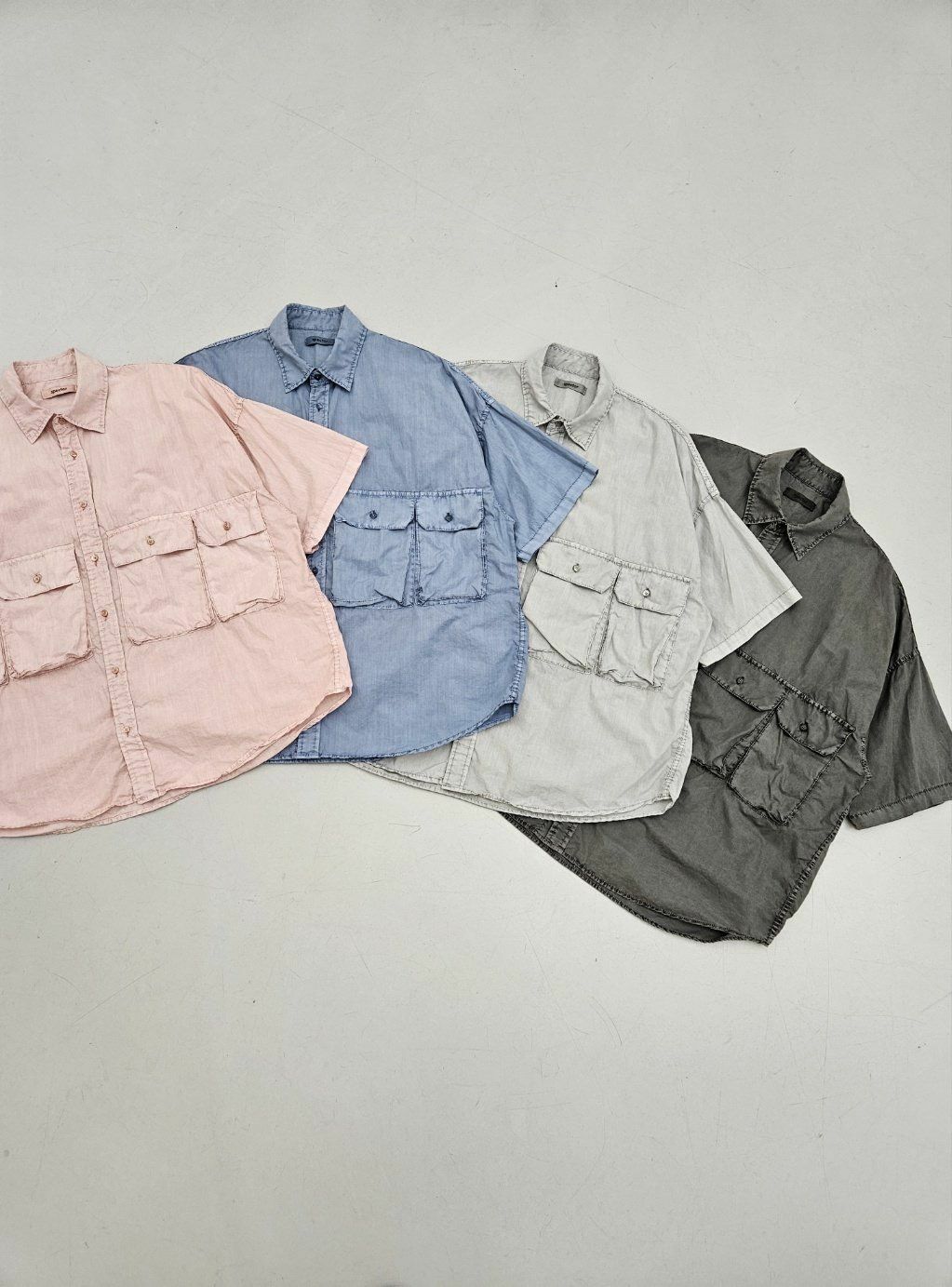 洗水淨色短袖恤衫 SPECTOR-075S