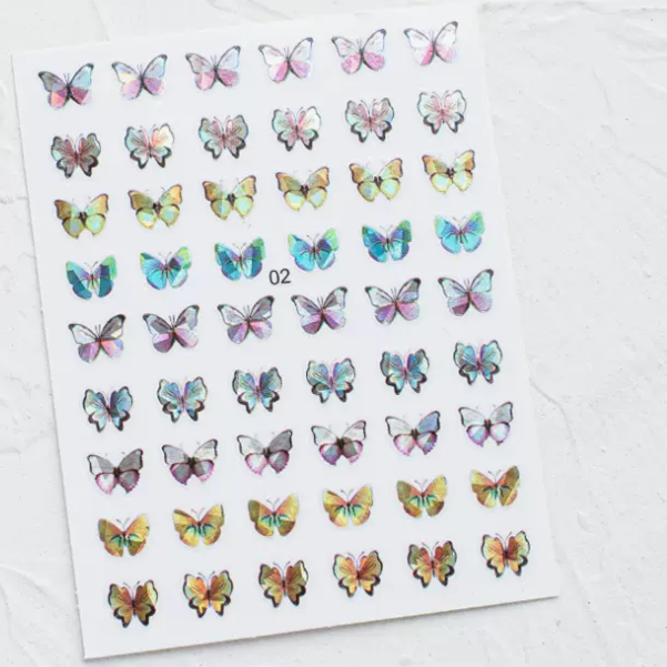Hot Selling Nail Art Laser Butterfly Stickers (02#)