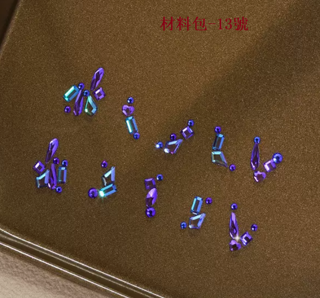 Hot Selling Nail Art Accessories Special Shaped Mini Flat Diamond Material Pack-No. 13