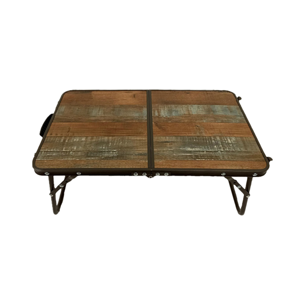 VISIONPEAKS 對摺式迷你露營桌56*34*24-木紋