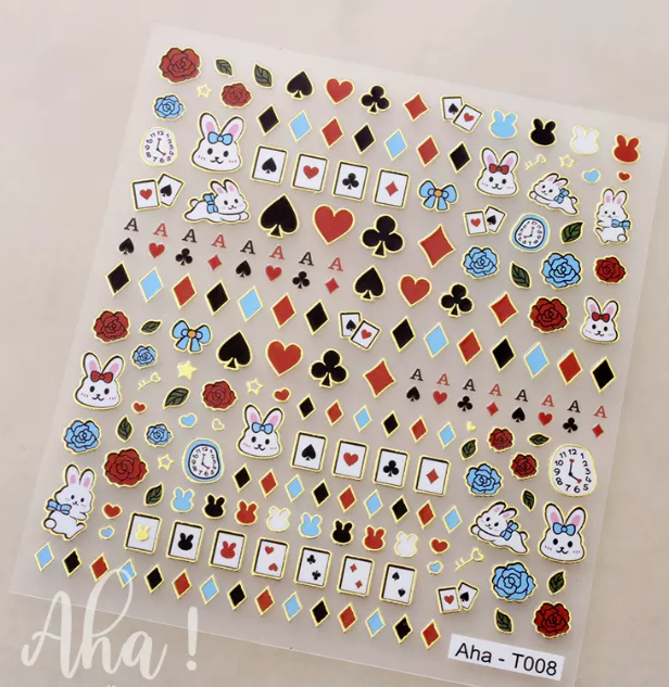 Hot Selling Nail Art Hot Stamping Rabbit Stickers (T008#)