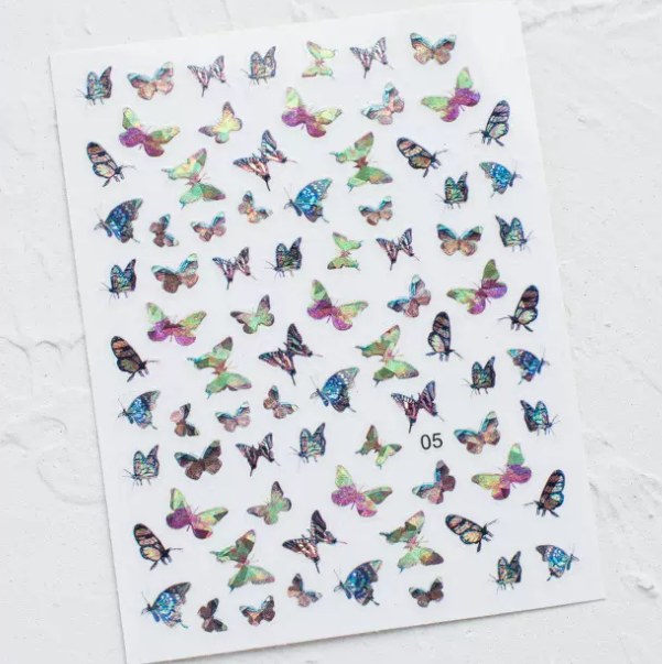 Hot Selling Nail Art Laser Butterfly Stickers (05#)