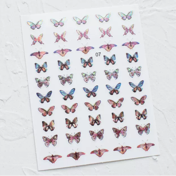 Hot Selling Nail Art Laser Butterfly Stickers (07#)