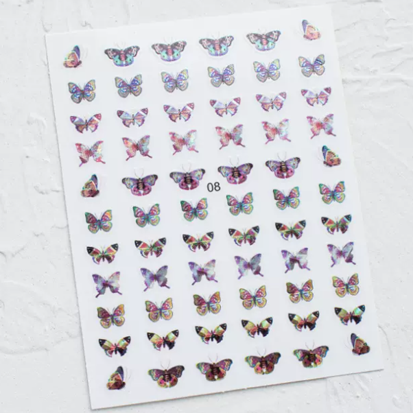 Hot Selling Nail Art Laser Butterfly Stickers (08#)