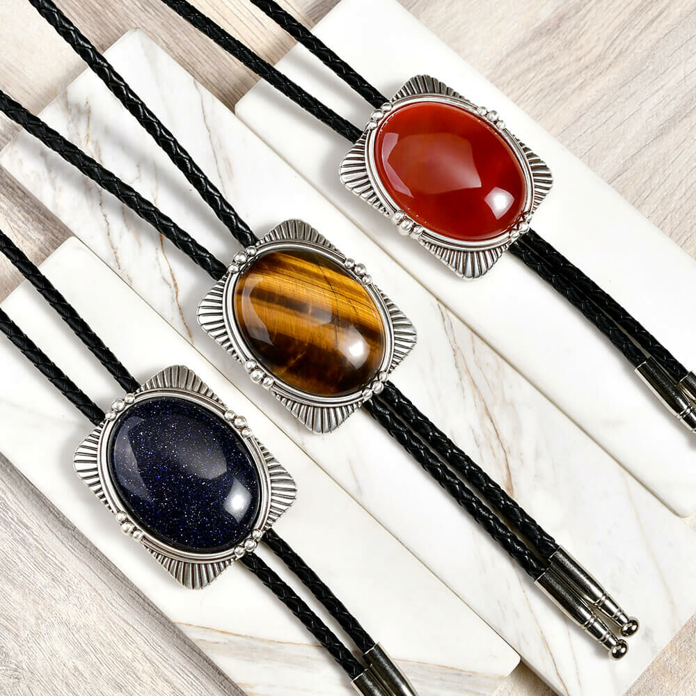 寶璽系列 真皮皮繩 保羅領帶/Bolo Tie/美式領帶 - 新品