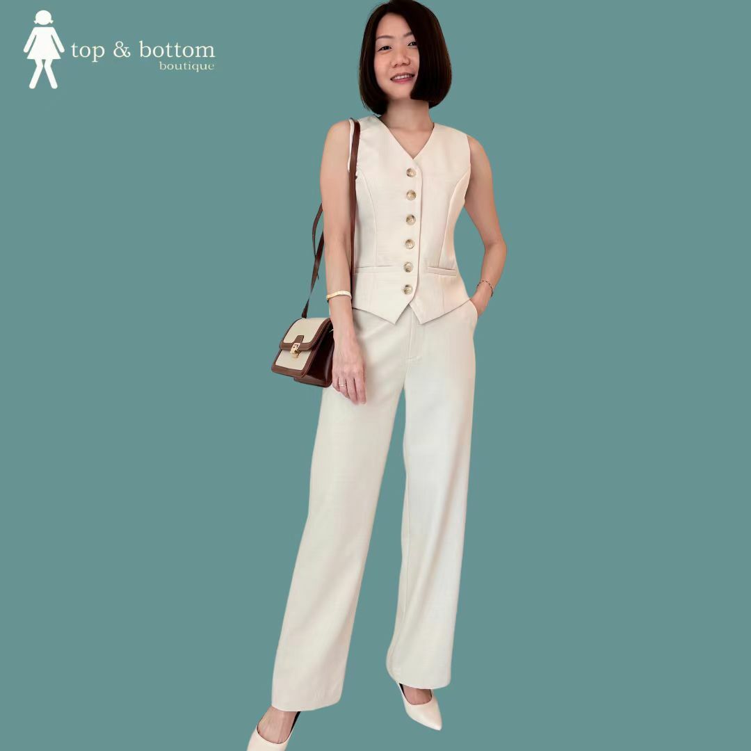 HIGH WAISTED STRAIGHT CUT LONG TROUSER